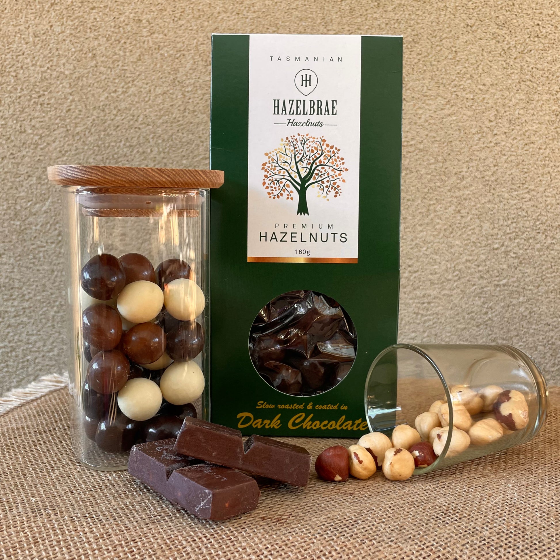 Chocolate Coated Hazelnuts 160g Dark Hazelbrae Hazelnuts